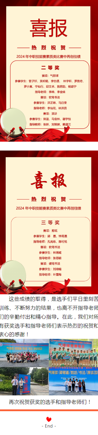 喜報(bào)丨永安職專(zhuān)在2024年三明市中職技能大賽中斬獲佳績(jī)