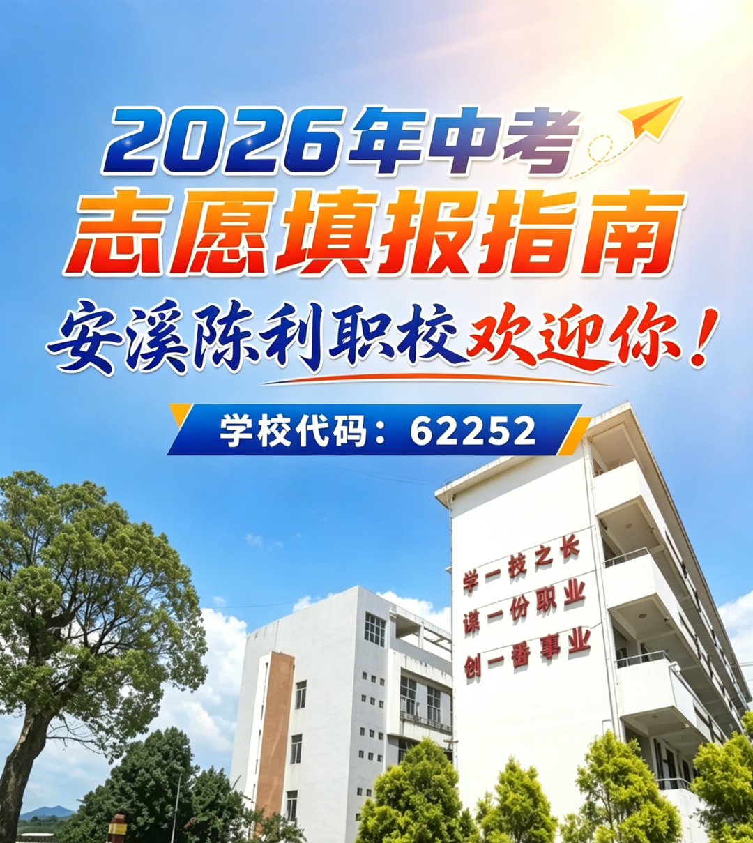 <a href=http://www.tzshuifang.com/school-429/ target=_blank class=infotextkey>安溪陳利職業(yè)中專學(xué)校</a>2026年中考志愿填報(bào)指南