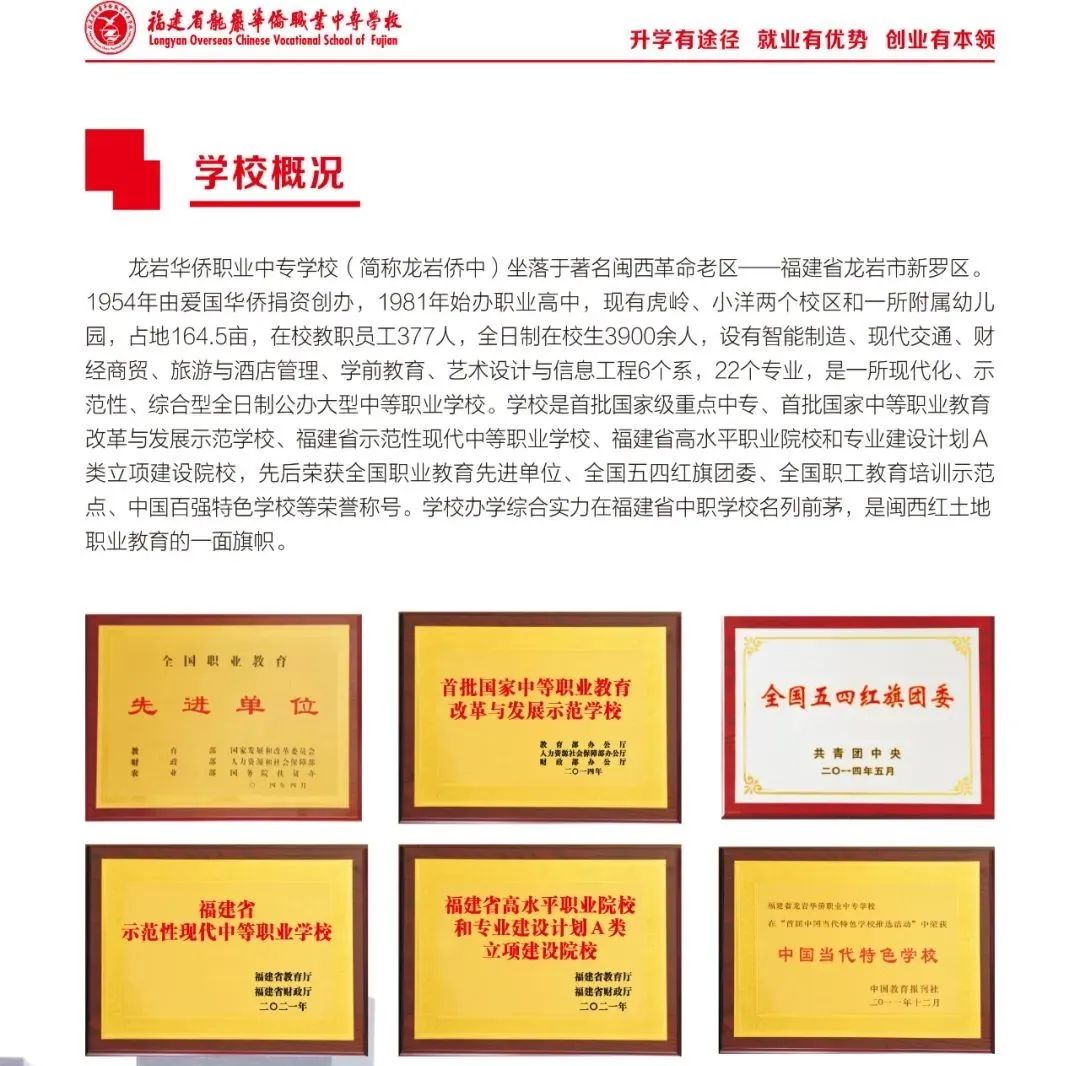 龍巖華僑職業(yè)中專學(xué)校2022年報(bào)考指南