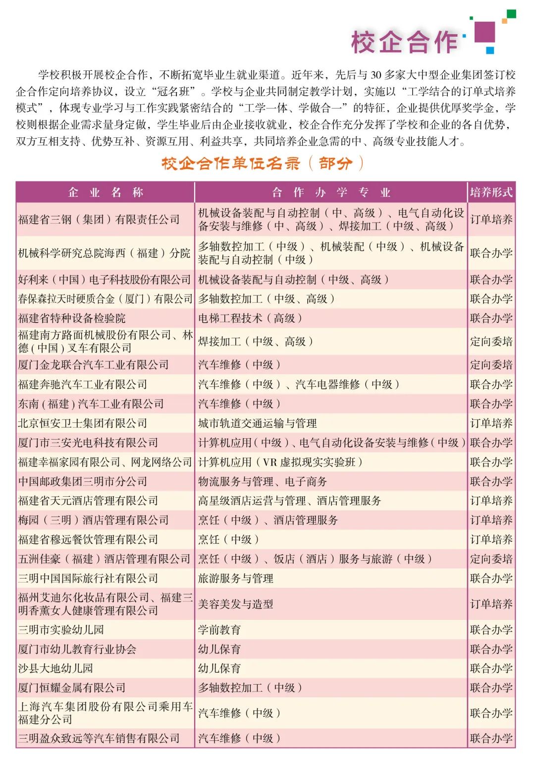 三明市高級技工學(xué)校招生簡章