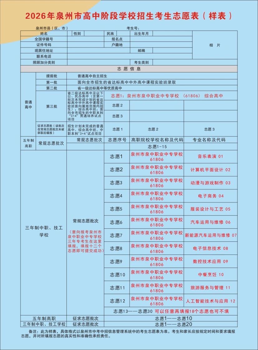Ȫ����Ȫ���I(y��)�Ќ��W(xu��)У2026��C�ϸ��а�������(ji��n)��