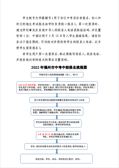 (1號(hào))附件:2022年福州市中考報(bào)名工作流程及注意事項(xiàng)